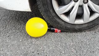 Car vs Coca Cola and Balloons !