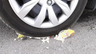 Crushing Crunchy & Soft Things by Car! Toothpaste, Beer, Jelly!