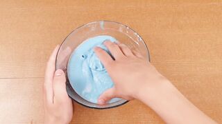 Making Crunchy Fluffy Slime with Bags