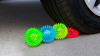Crushing Crunchy & Soft Things by Car! BALLS, TOYS, BULBS, TABLEWARE