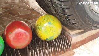 Experiment  Car VS  Rainbow Tower & balloons | Crushing Crunchy & Soft Things by Car