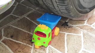 Experiment Car vs glove and Toy  Crushing Crunchy & Soft Things by Car