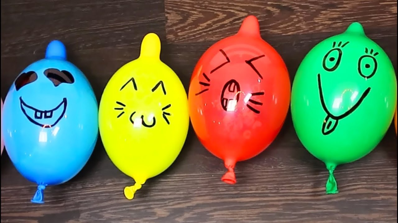 Making slime with funny balloons satisfying slime video asmr