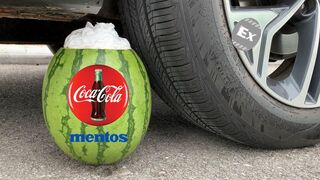 Experiment Car vs Watermelon vs Coca Cola and Mentos | Crushing Crunchy & Soft Things by Car | Test