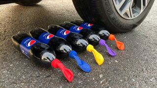 Experiment Car vs Pepsi, Cola, Fanta, Sprite Balloons | Crushing Crunchy & Soft Things by Car | Test