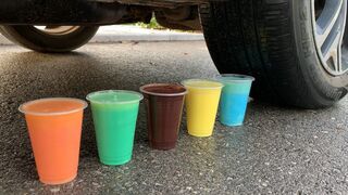 Experiment Car vs Jelly, Cola, Fanta, Sprite Pepsi | Crushing Crunchy & Soft Things by Car | Test Ex