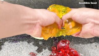 Experiment Car vs Watermelon Rainbow Jelly | Crushing Crunchy & Soft Things by Car | Test Ex