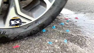 Experiment Car vs Water Balloons vs Mentos | Crushing Crunchy & Soft Things by Car | Test Ex