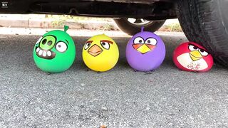 Experiment Car vs Angry Birds vs Slime Piping Bags | Crushing Crunchy & Soft Things by Car | Test Ex