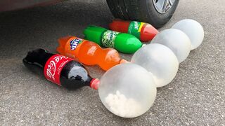 Crushing Crunchy & Soft Things by Car | Experiment: Coca Cola and Mentos and Baking Soda | Test Ex