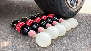 Experiment Car vs Coca Cola and Mentos Underground | Crushing Crunchy & Soft Things by Car | Test Ex