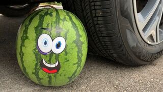 Experiment Car vs Watermelon Doodles | Crushing Crunchy & Soft Things by Car | Test Ex