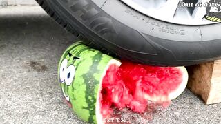 Experiment Car vs Watermelon Doodles | Crushing Crunchy & Soft Things by Car | Test Ex