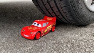 Experiment Car vs Lightning McQueen , Car Toy | Crushing crunchy & soft things by car | Test Ex