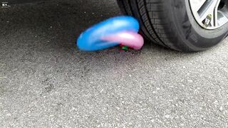 Experiment Car vs M&M Icecream Toy | Crushing crunchy & soft things by car | Test Ex