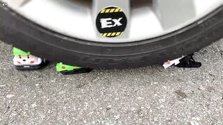 Experiment Car vs Pacman Watermelon and M&M Ball | Crushing crunchy & soft things by car | Test Ex