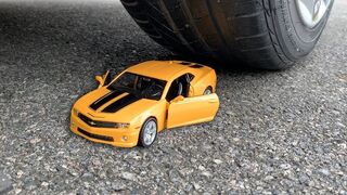 Experiment Car vs Toy Car ( Carros ) | Crushing crunchy & soft things by car | Test Ex