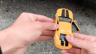 Experiment Car vs Toy Car ( Carros ) | Crushing crunchy & soft things by car | Test Ex