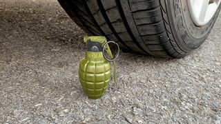 Experiment Car vs Grenade | Crushing crunchy & soft things by car | Test Ex