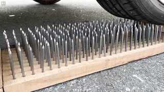 Experiment Car vs 200 Nails | Crushing crunchy & soft things by car | Test Ex