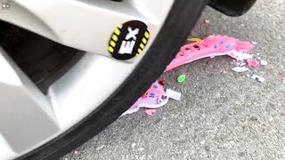 Experiment Car Vs Toothpaste and Balloons | Crushing crunchy & soft things by car | Test Ex