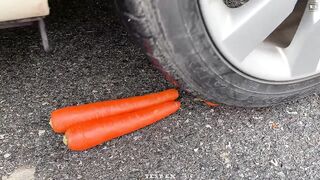 Experiment Car vs Vegetables vs Watermelon Juice | Crushing crunchy & soft things by car | Test Ex