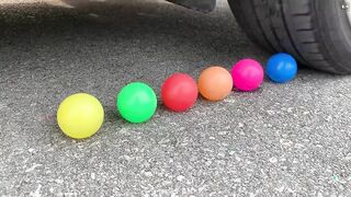 Experiment Car vs Giant M&M Candy | Crushing crunchy & soft things by car | Test Ex