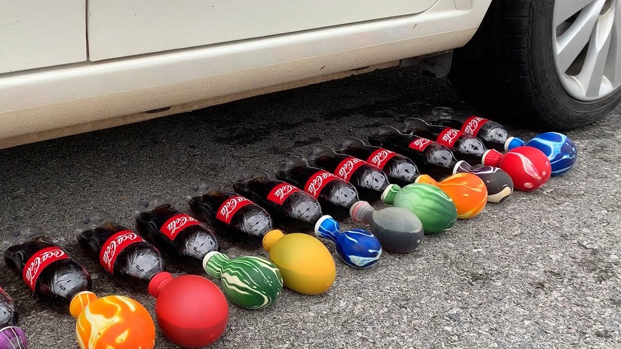 Experiment Car vs Coca Cola and Balloons | Crushing crunchy & soft