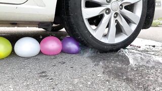 Experiment Car vs Water Balloons | Crushing crunchy & soft things by car | Test Ex