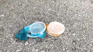 Experiment Car vs Colorful Water Glove | Crushing crunchy & soft things by car | Test Ex