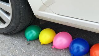 Experiment Car vs Balloon | Crushing crunchy & soft things by car | Test Ex