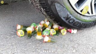 Experiment Car vs Coca Cola, Fanta, Mtn Dew, Pepsi, Sprite | Crushing Crunchy & Soft Things by Car