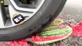 Experiment Car vs A lot of Sparklers vs Watermelon | Crushing Crunchy & Soft Things by Car | Test S