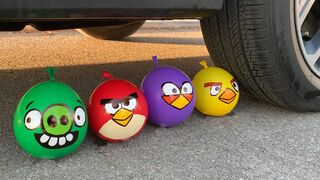 Experiment Car vs Angry Birds vs Slime Piping Bags | Crushing Crunchy & Soft Things by Car | Test S