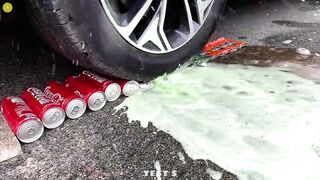 Experiment Car vs Cola, Fanta, Mtn Dew and Mentos | Crushing Crunchy & Soft Things by Car | Test S