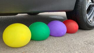 Experiment Car vs Water Balloons | Crushing Crunchy & Soft Things by Car | Test S