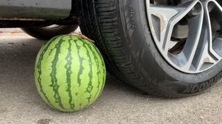 Experiment Car vs Watermelon vs Balloons | Crushing Crunchy & Soft Things by Car | Test S