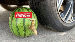 Experiment Car vs Cola, Fanta, Mtn Dew in Watermelon | Crushing Crunchy & Soft Things by Car Test S