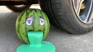 Experiment Car vs Watermelon vs Water Balloons | Crushing Crunchy & Soft Things by Car | Test S