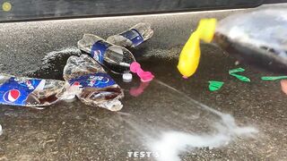Experiment Car vs Cola, Pepsi, Fanta, Mountaın Dew | Crushing Crunchy & Soft Things by Car | Test S