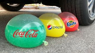 Experiment Car vs Cola, Mtn Dew, Fanta, Pepsi, Fruko| Crushing Crunchy & Soft Things by Car | Test S