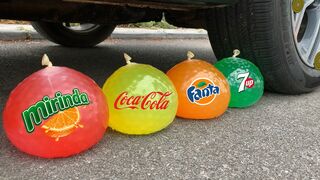 Experiment Coca Cola vs Fanta vs Orbeez vs Mentos | Crushing Crunchy & Soft Things by Car | Test S