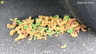 Experiment Car vs  Wooden Rainbow Tower | Crushing Crunchy & Soft Things by Car | Test S