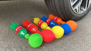 Experiment Car vs Coca Cola vs Balloons vs Mentos | Crushing Crunchy & Soft Things by Car | Test S