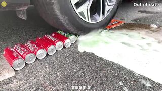 Experiment Car vs Coca Cola Pepsi, Mirinda Balloons | Crushing Crunchy & Soft Things by Car | Test S