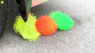 Experiment Car vs Doodles Ball, Water Balloons | Crushing Crunchy & Soft Things by Car | Test S