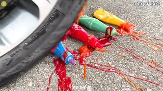 Experiment Car vs Watermelon Juice, Water Balloons | Crushing Crunchy & Soft Things by Car | Test S