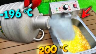 Experiment: Deep Fryer vs Liquid Nitrogen