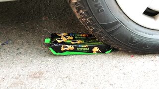 EXPERIMENT: CAR vs WOODEN CRAYONS - Crushing Crunchy & Soft Things by Car!