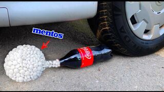 EXPERIMENT CAR vs COCA COLA vs MENTOS - Crushing Crunchy & Soft Things by Car!
